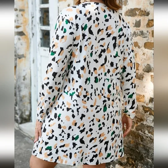 SHEIN's Emery Rose Women's Print Twist Hem Dress NWOT - Picture 3 of 12